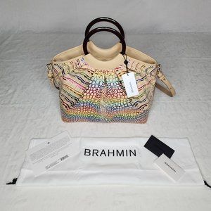 BNWT Brahmin Renata Celebrate Germaine Multi-Color Iridescent Leather Purse